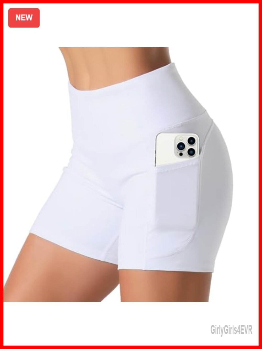 Biker Shorts with Pockets High Waisted Running Gym Yoga Shorts